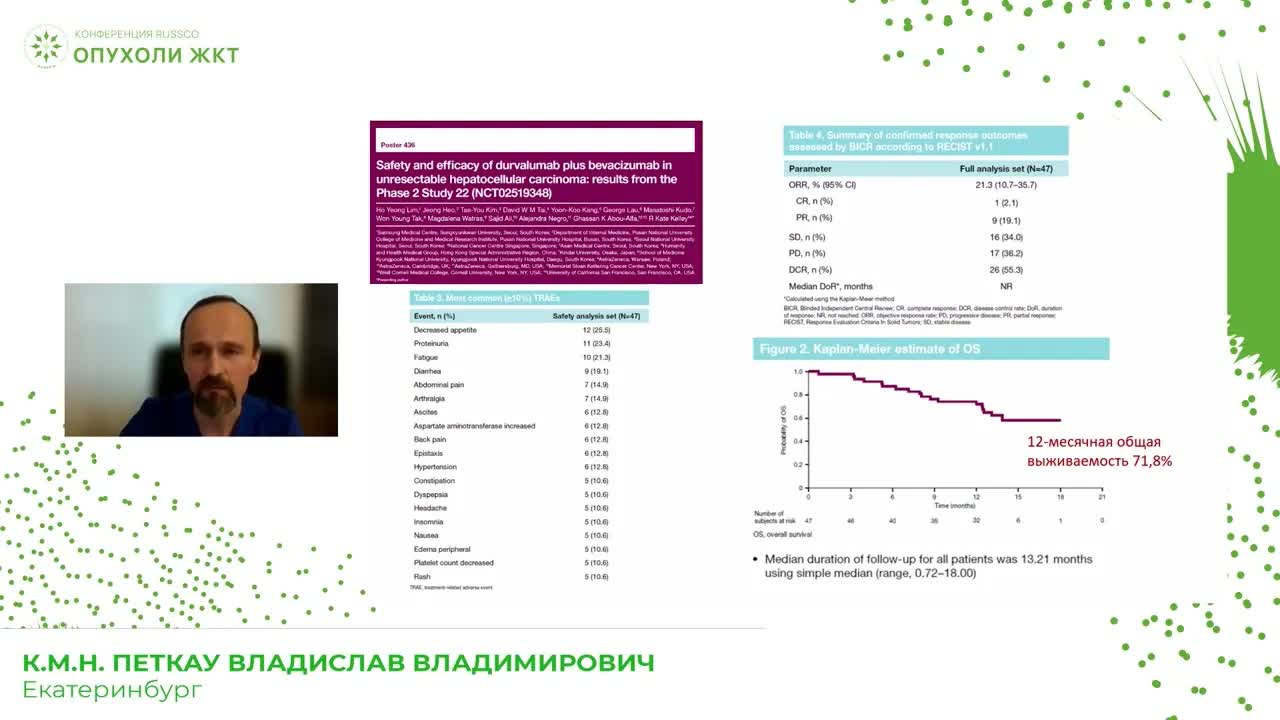 Новые комбинации в лечении опухолей панкреато-гепато-биллиарной зоны