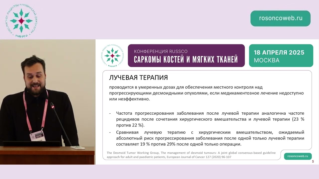 Десмоид и локальный контроль – РЧА, хирургия, лучевая терапия