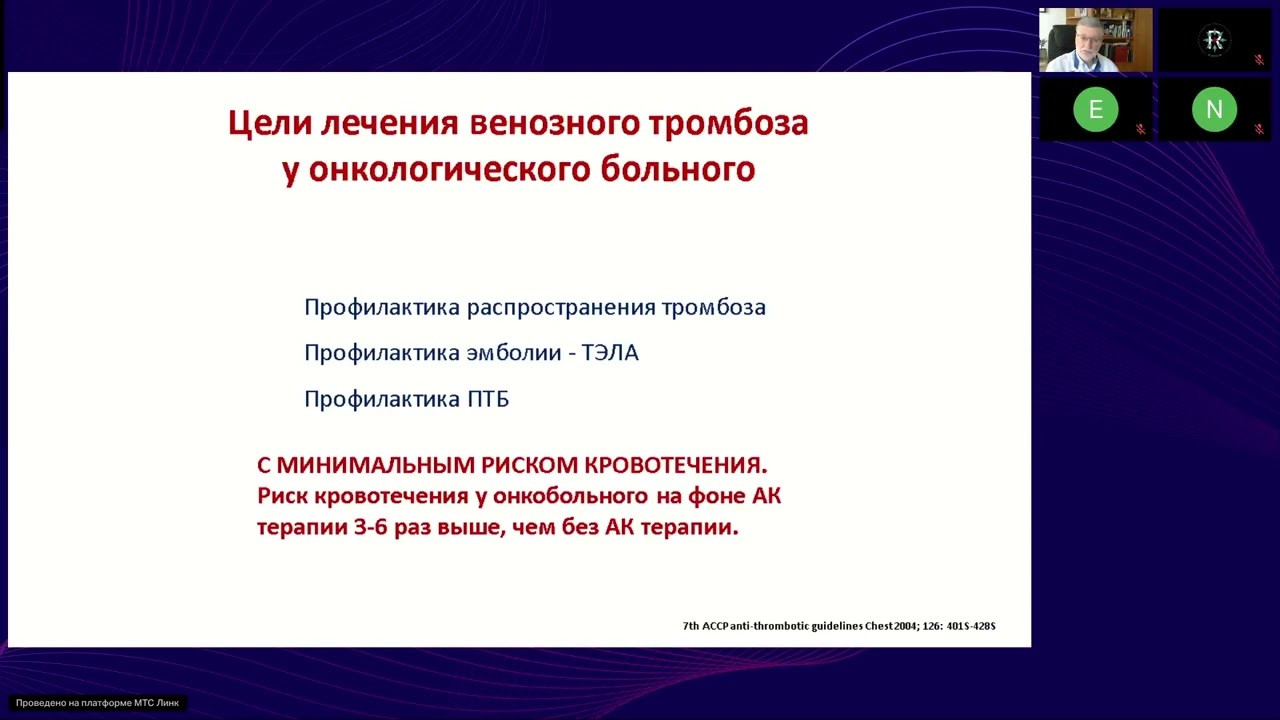 Профилактика и лечение ВТЭО с позиции мультидисциплинарного подхода (вебинар 8 августа 2025)