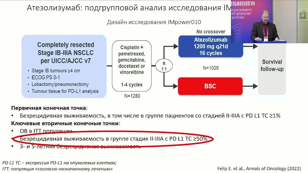 Новые возможности адъювантного и неоадъювантного лечения НМРЛ