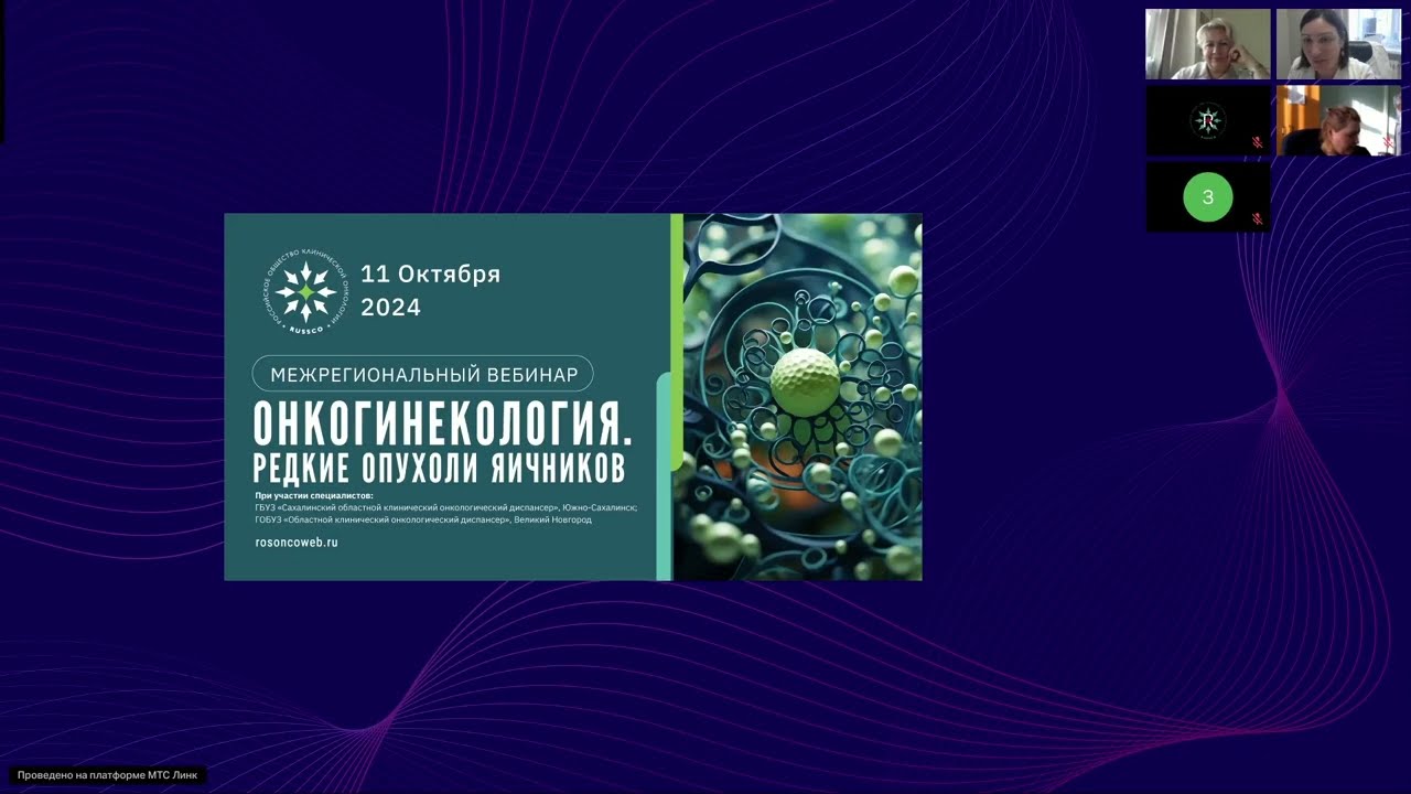 Онкогинекология. Редкие опухоли яичников. Рак эндометрия (вебинар 11 октября 2024)