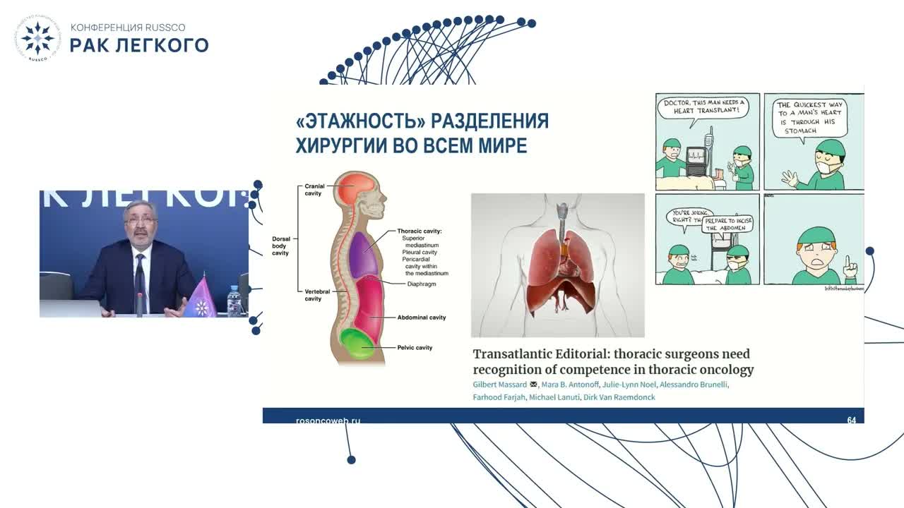 Роль торакальных хирургов в оказании помощи онкологическим пациентам с опухолями торакальной локализации