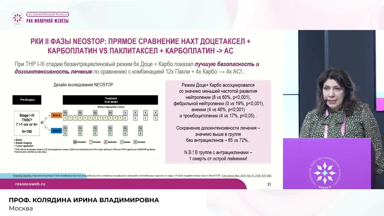 Есть ли место антрациклинам в лечении раннего РМЖ. Мнение «антрациклинофоба» – взгляд «против»