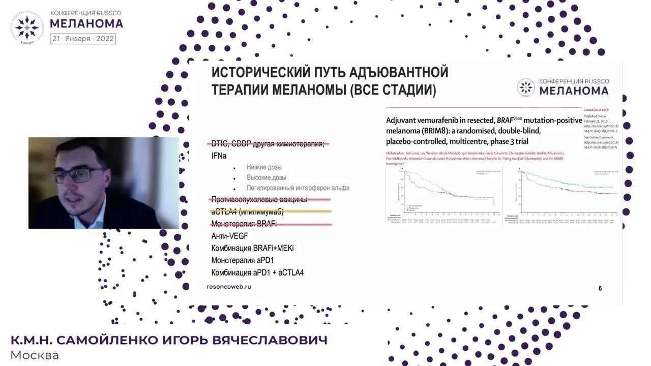 Адъювантная терапия 2 стадии меланомы. ДА
