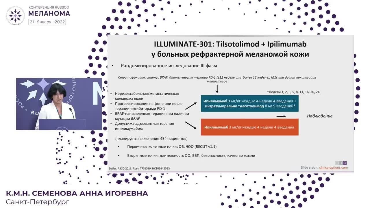 Лекарственная терапия меланомы. Сложный пациент: осложнения/сопутствующая патология. Эксперт